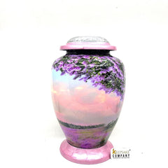 Pink Cremation Urns for Adult Ashes - Urns for Human Ash - Urn for Ashes Male - Urn - Decorative Urns - Burial Urn - Urns - Beautiful scene