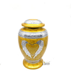 Golden Cremation Urns for Adult Ashes - Urns for Human Ashes - Urns for Ashes Adult Male - Urn - Decorative Urns - Burial Urn - Funeral Urn