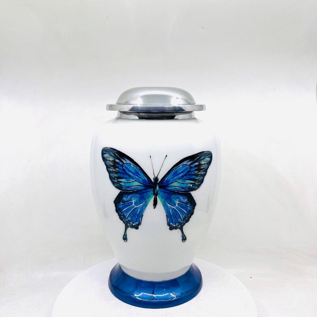 Blue Cremation Urns for Adult Ashes - Urns for Human Ashes - Urns for Ashes Adult Male - Urn - Decorative Urns - Burial Urn - Funeral Urn