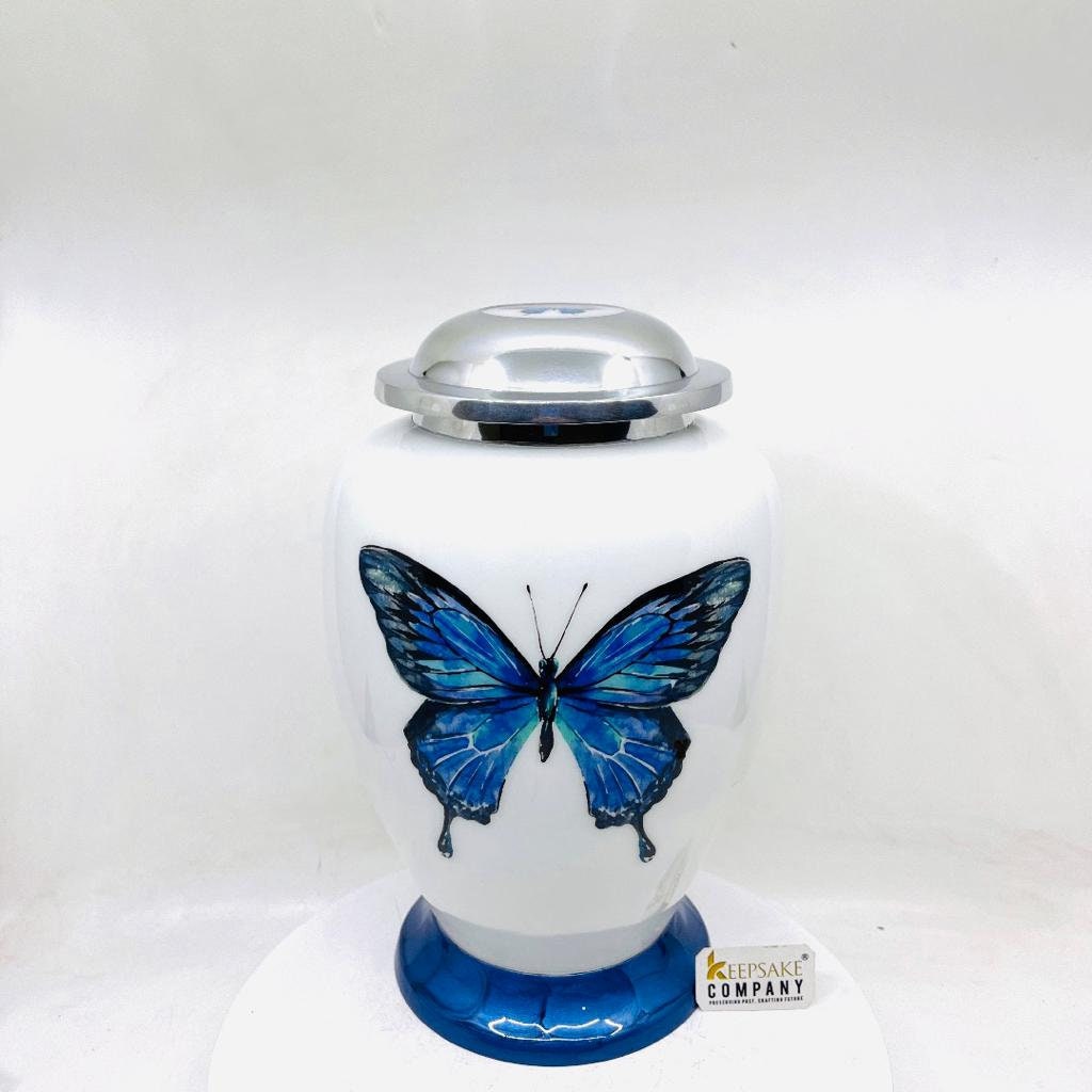 Blue Cremation Urns for Adult Ashes - Urns for Human Ashes - Urns for Ashes Adult Male - Urn - Decorative Urns - Burial Urn - Funeral Urn