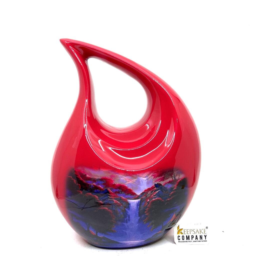 Red Blue Teardrop Cremation Urns for Ashes Adult Male -  Urns for Ashes Adult Female - Urn - Urns - Cremation Urn  from Keepsake Company