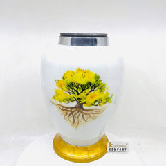 Golden Tree of Life Cremation Urns for Adult Ashes - Urns for Human Ashes - Urns for Ashes - Decorative Urns - Burial Urn - Funeral Urn