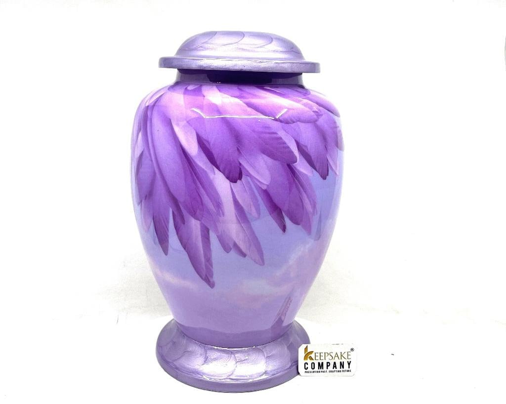 Purple Angel Wings Cremation Urns for Adult Ashes - Urns for Human Ash - Urn for Ashes Male - Urn - Decorative Urns - Burial Urn - Urns