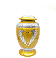 Golden Cremation Urns for Adult Ashes - Urns for Human Ashes - Urns for Ashes Adult Male - Urn - Decorative Urns - Burial Urn - Funeral Urn