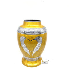 Golden Cremation Urns for Adult Ashes - Urns for Human Ashes - Urns for Ashes Adult Male - Urn - Decorative Urns - Burial Urn - Funeral Urn