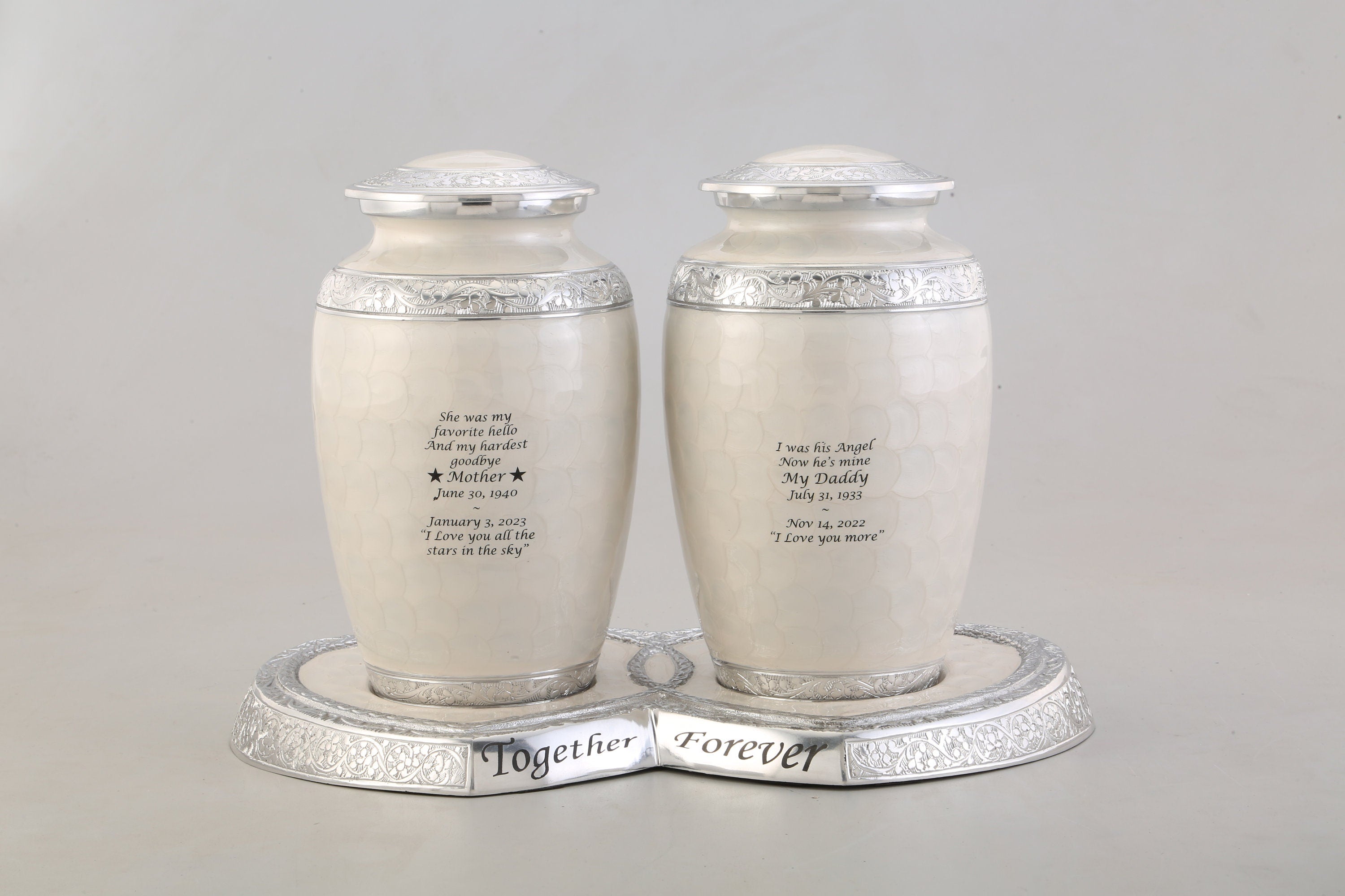 Companion Urns for Ashes - Urns for Human Ashes - Urn - Funeral Urn - Cremation Urns - Ashes Keepsake - Decorative Urns -Keepsake  Urn