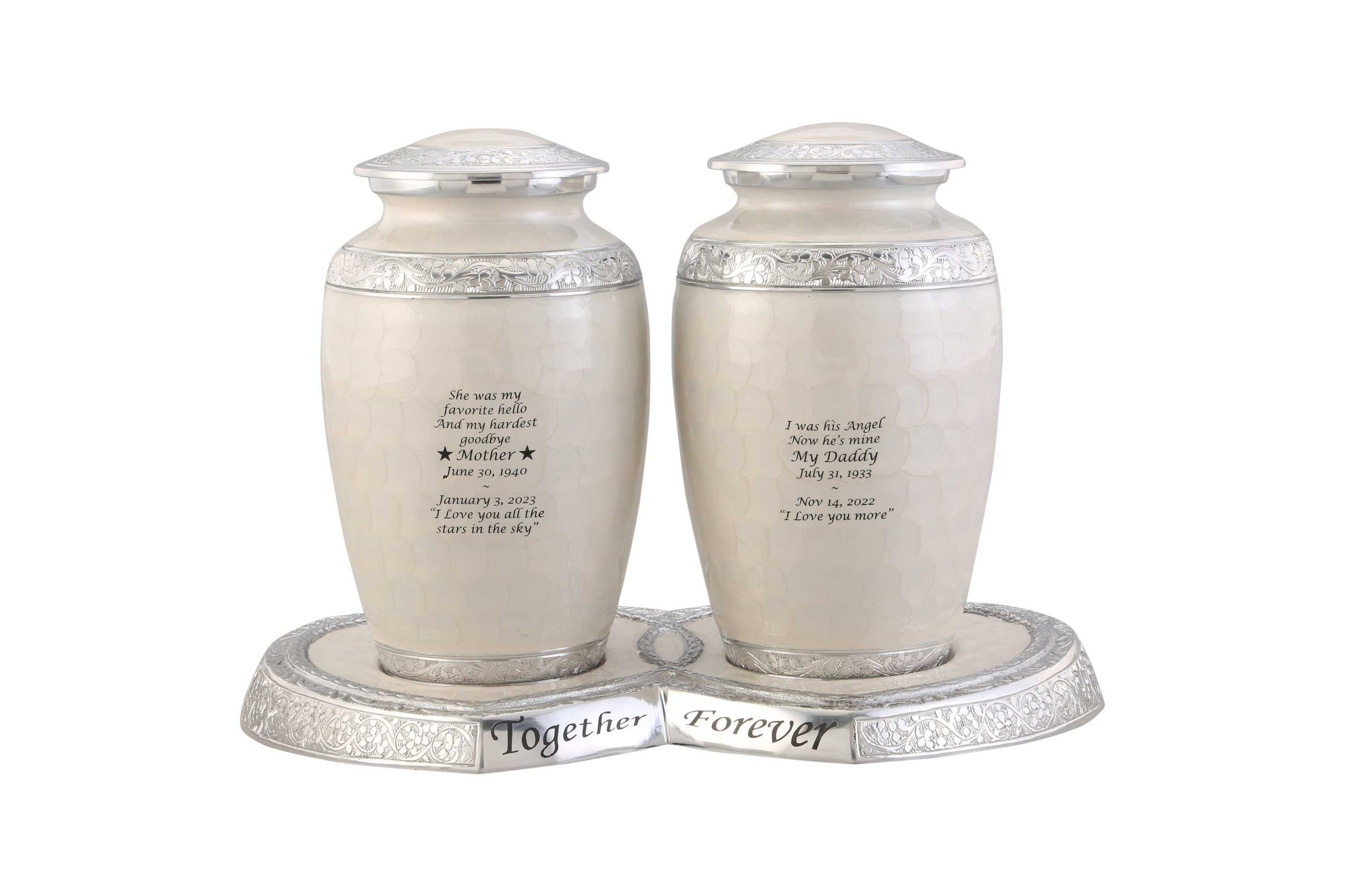 Companion Urns for Ashes - Urns for Human Ashes - Urn - Funeral Urn - Cremation Urns - Ashes Keepsake - Decorative Urns -Keepsake  Urn