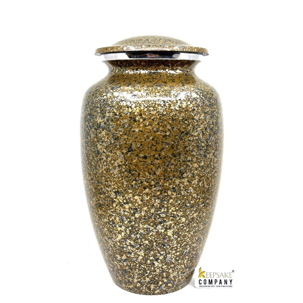 Golden Brown Adult cremation Urn for Ash - Urns for Human Ashes  with Angel Wings and Heart - Urn - Urn - Funeral Urn from Keepsake Company