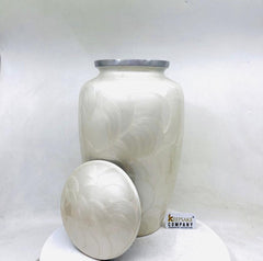 White Adult cremation Urn for Ash - Urns for Human Ashes  with Angel Wings and Heart - Urn - Urn - Funeral Urn - Memorial Urn by Keepsake Co