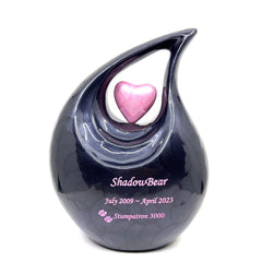 Black Pink Pet Urn - Pet Urns for Dogs Ashes - Dog Urn - Dog Urns for Ashes  - Urn for Dog Ashes - Cat Urn for Ashes -Memorial urn