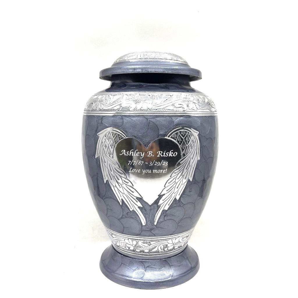 Grey Cremation Urns for Adult Ashes - Urns for Human Ashes - Urns for Ashes Adult Male - Urn - Decorative Urns - Burial Urn - Funeral Urn