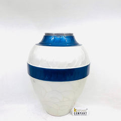 White Blue  Adult cremation Urn for Ashes - Urns for Human Ashes  with Angel Wings and Heart - Urn - Urn - Funeral Urn from Keepsake Company