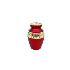 Red Golden Small Urns for Human Ashes - Mini Urns for Human Ashes - Keepsake Urns for Human Ashes - Small Urn - Small Urns for Ashes - Urns