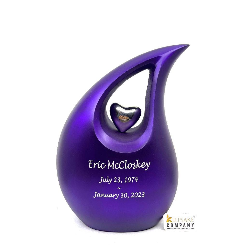 Premium Purple Teardrop Urns for Ashes Adult male - Urn - urns for human ashes adult female - Urns - Cremation Urns for Adult Ashes