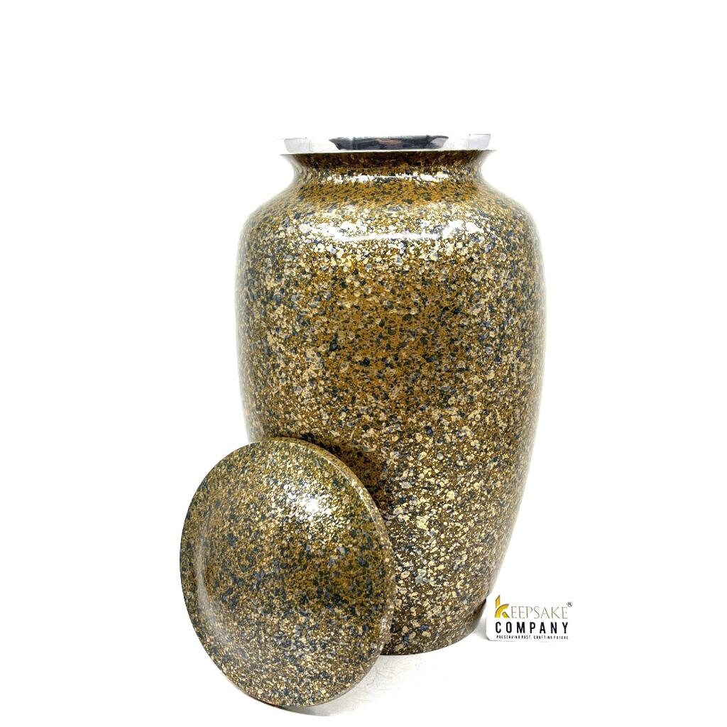 Golden Brown Adult cremation Urn for Ash - Urns for Human Ashes  with Angel Wings and Heart - Urn - Urn - Funeral Urn from Keepsake Company