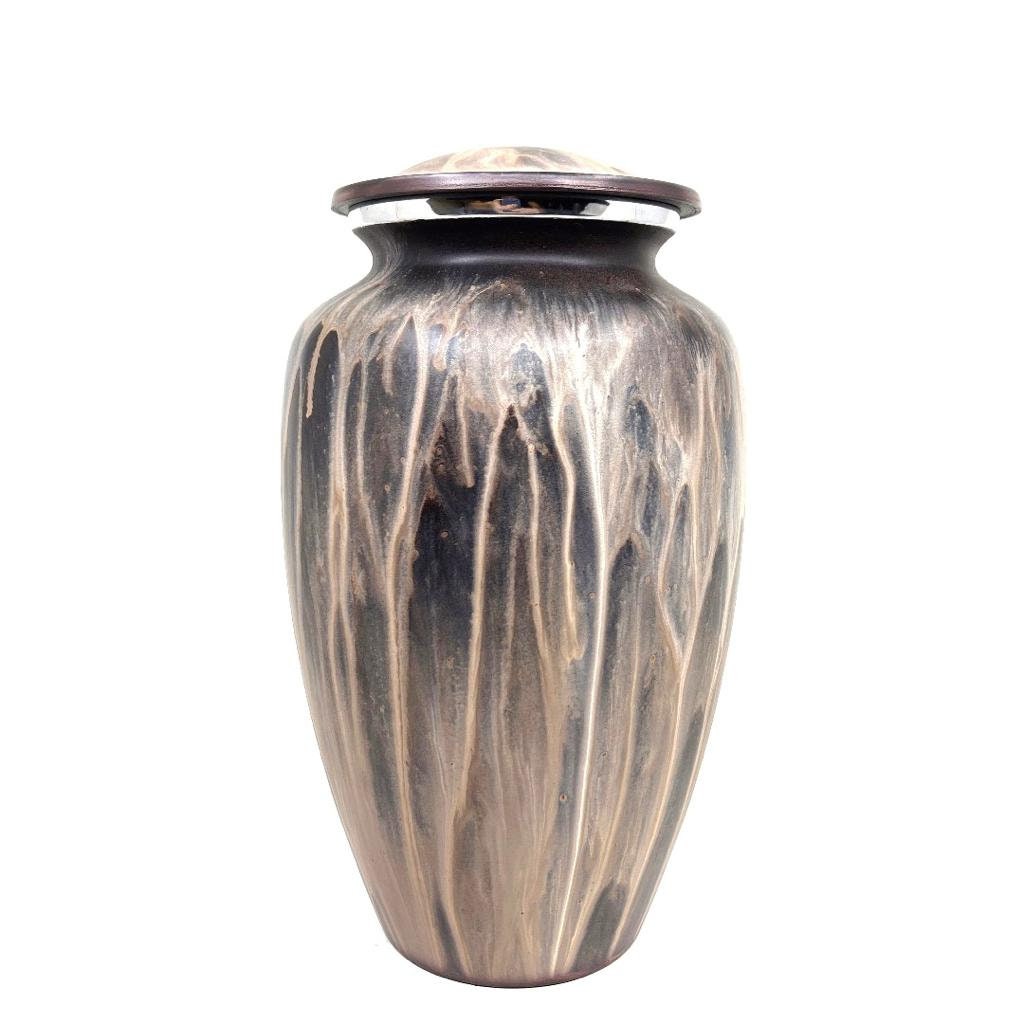 Brown Black Adult cremation Urn for Ash - Urns for Human Ashes  with Angel Wings and Heart - Urn - Urn - Funeral Urn from Keepsake Company