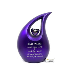 Premium Purple Teardrop Urns for Ashes Adult male - Urn - urns for human ashes adult female - Urns - Cremation Urns for Adult Ashes