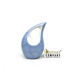 Sky Blue Teardrop Small Urns for Human Ashes - Mini Urns for Human Ashes - Ashes Urn - Keepsake Urns for Human Ashes - Mini  Urn