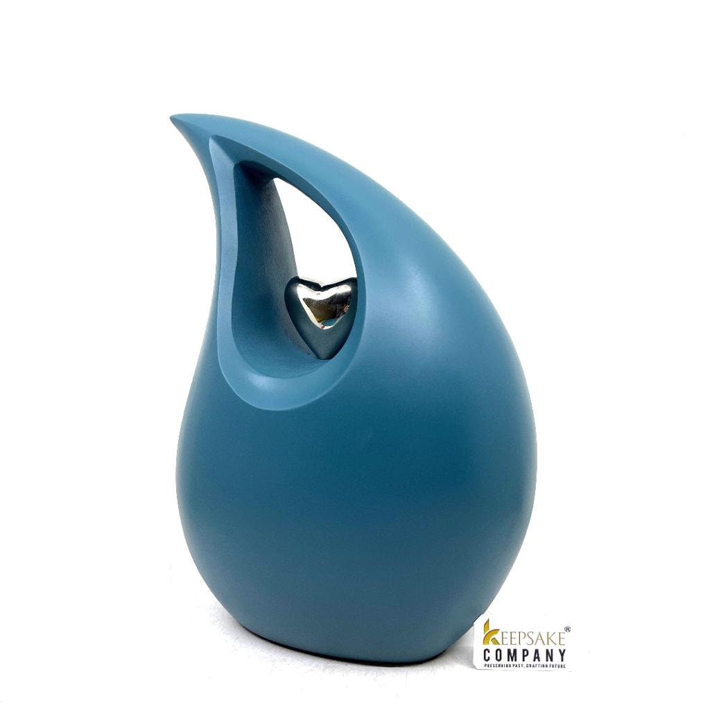 Premium Matt Teal Teardrop Urns for Ashes Adult male - Urn - urns for human ashes adult female - Urns - Cremation Urns for Adult Ashes