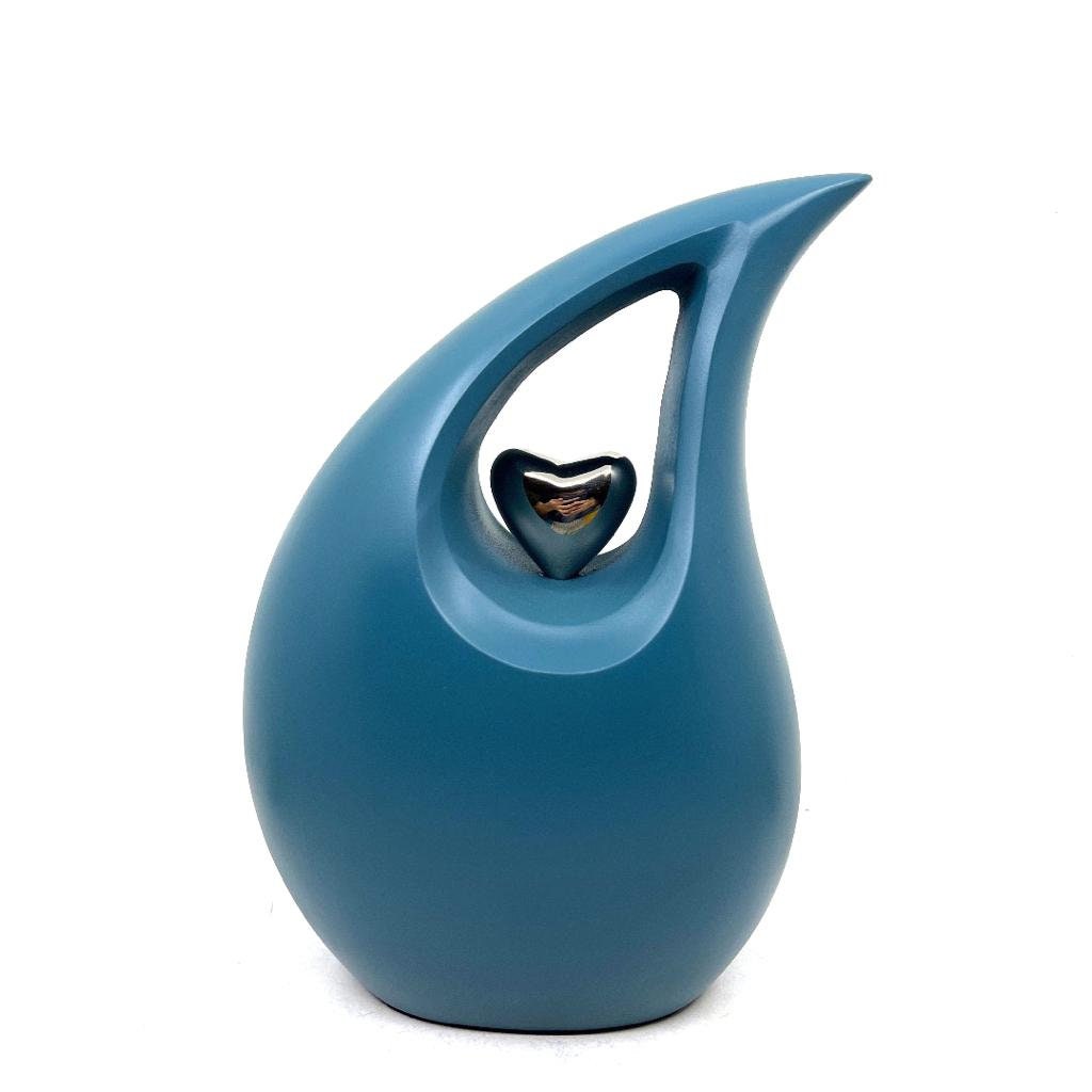 Premium Matt Teal Teardrop Urns for Ashes Adult male - Urn - urns for human ashes adult female - Urns - Cremation Urns for Adult Ashes