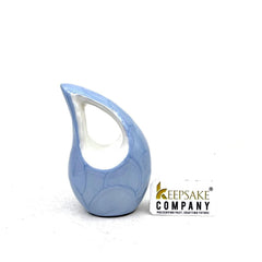 Sky Blue Teardrop Small Urns for Human Ashes - Mini Urns for Human Ashes - Ashes Urn - Keepsake Urns for Human Ashes - Mini  Urn