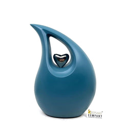 Premium Matt Teal Teardrop Urns for Ashes Adult male - Urn - urns for human ashes adult female - Urns - Cremation Urns for Adult Ashes