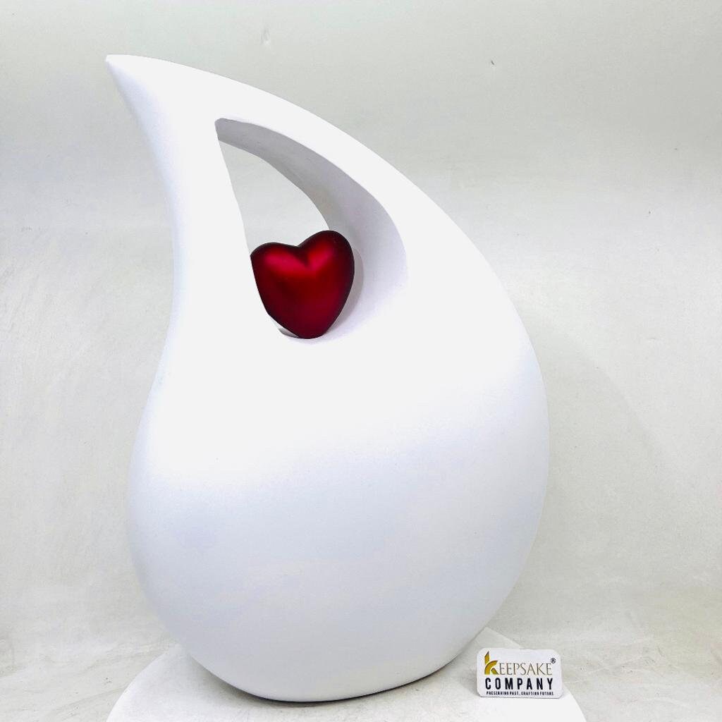 Extra Large / Double Adult White Matte Cremation Urns for Ashes Adult Male - Adult Urn - Funeral Urn - Urn - Urns for Human Ashes Keepsake C