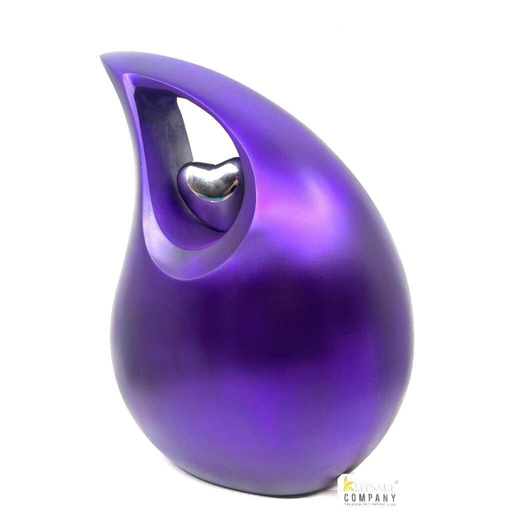 Extra Large Purple Adult teardrop Cremation Urn For Human Ashes - Urn - Burial Urn - Urns for Ashes - funeral urn by Keepsake Company