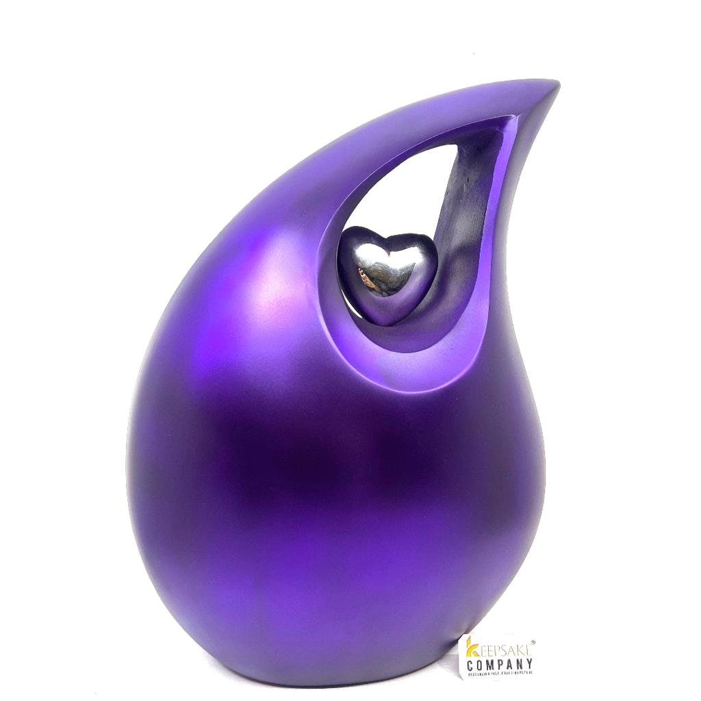 Extra Large Purple Adult teardrop Cremation Urn For Human Ashes - Urn - Burial Urn - Urns for Ashes - funeral urn by Keepsake Company