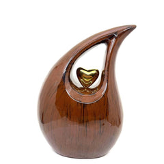 Premium Black Brown Teardrop Urns for Ashes Adult male - Urn - urns for human ashes adult female - Urns - Cremation Urns for Adult Ashes