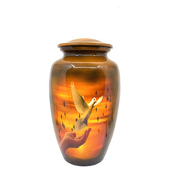 White Grey Adult Urn - Cremation Urns for Adult Ashes - Urns for Ashes Adult Male - Urn - Urns for Human Ashes - Decorative Urn - Ern