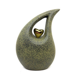 Green Black Teardrop Cremation Urns for Adult Ashes - Urn - Urns for Ashes Adult Male - Urns for Human Ashes -  Cremation Urn - Funeral Urn