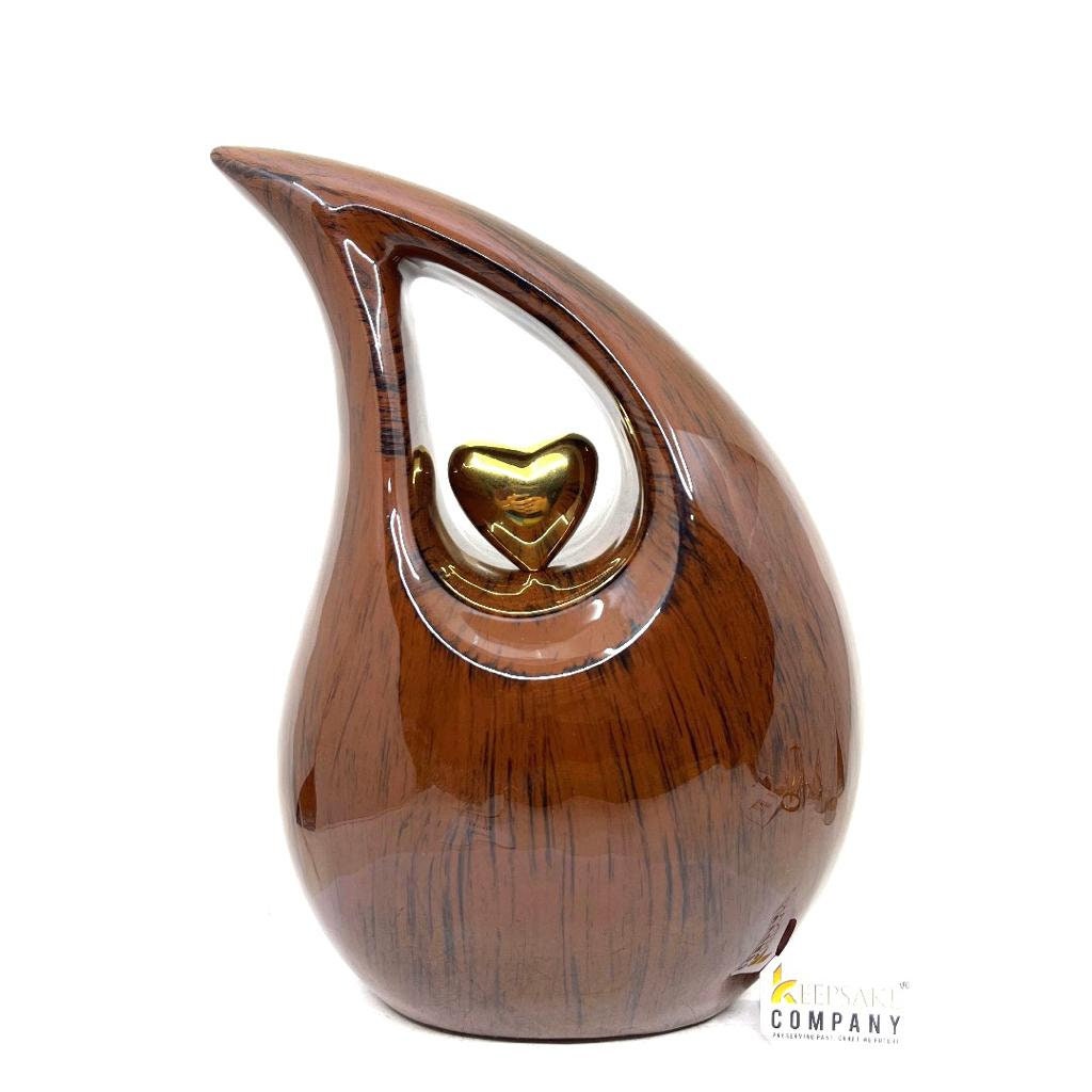 Premium Black Brown Teardrop Urns for Ashes Adult male - Urn - urns for human ashes adult female - Urns - Cremation Urns for Adult Ashes