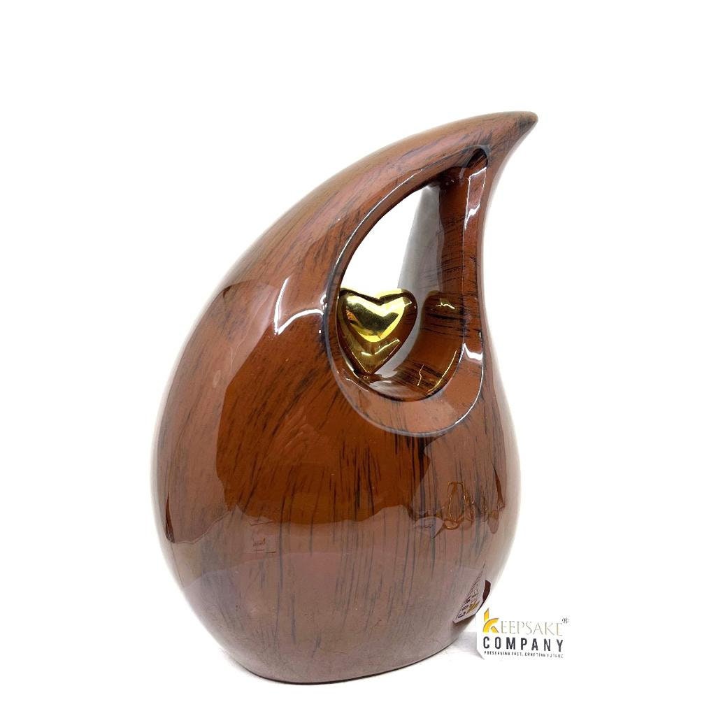 Premium Black Brown Teardrop Urns for Ashes Adult male - Urn - urns for human ashes adult female - Urns - Cremation Urns for Adult Ashes