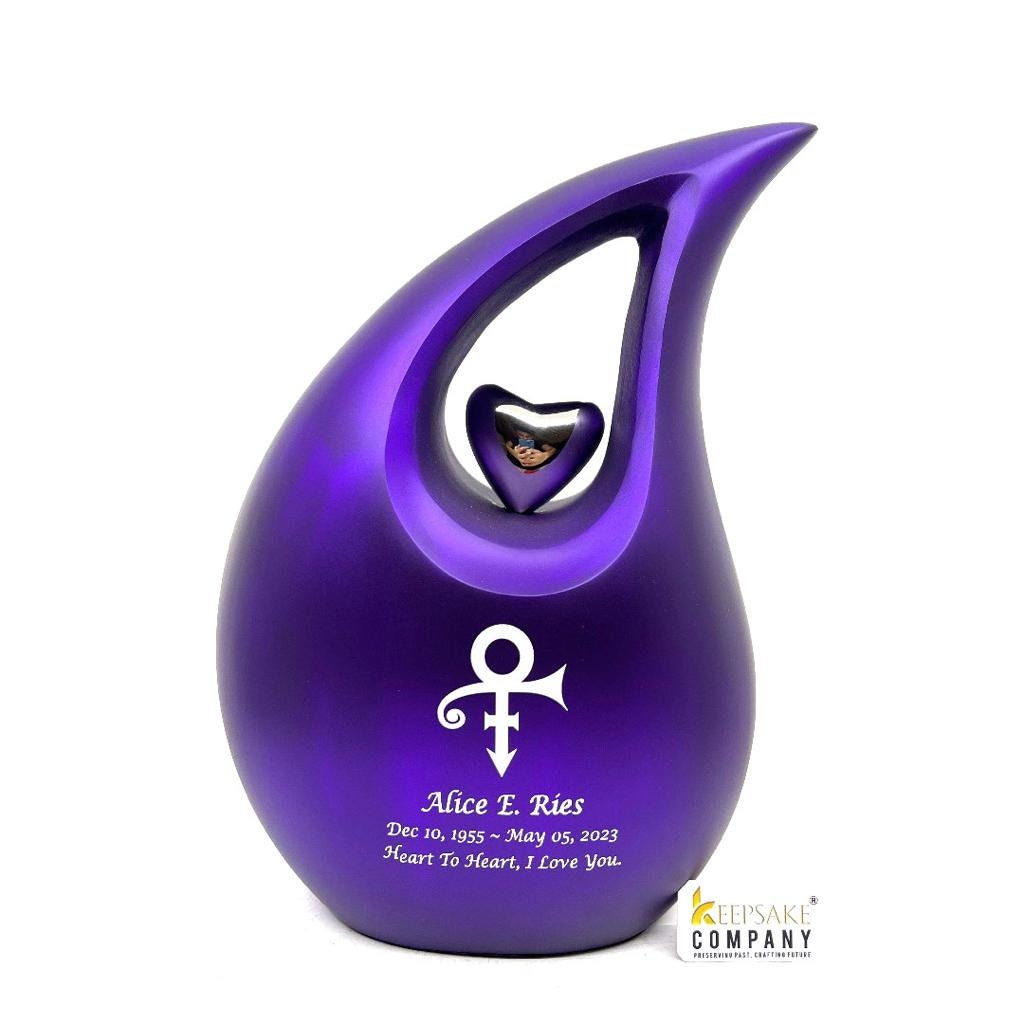 Premium Purple Teardrop Urns for Ashes Adult male - Urn - urns for human ashes adult female - Urns - Cremation Urns for Adult Ashes