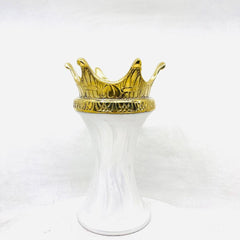 White Tea light Cremation Urn with Golden Crown -  Ash Urn - Keepsake Urn - Medium Urn for Ash - Keepsake Urns for Ashes from Keepsake Co.