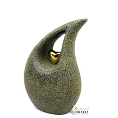 Green Black Teardrop Cremation Urns for Adult Ashes - Urn - Urns for Ashes Adult Male - Urns for Human Ashes -  Cremation Urn - Funeral Urn