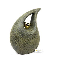 Green Black Teardrop Cremation Urns for Adult Ashes - Urn - Urns for Ashes Adult Male - Urns for Human Ashes -  Cremation Urn - Funeral Urn