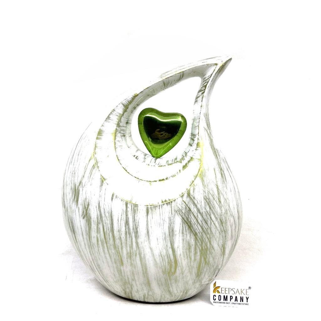 Gorgeous Green Teardrop Urn  - Urns for Ashes Adult male - urns for human ashes female - Cremation Urns for Adult Ashes  - Urns - Urn