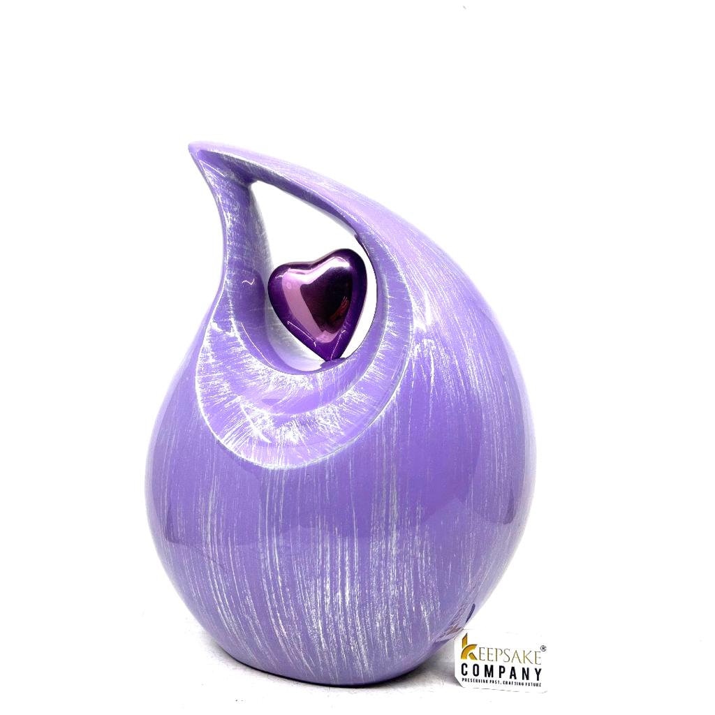 Glorious Lavender Silver Urn - Urns for Ashes Adult male - urns for human ashes female - Cremation Urns for Adult Ashes  - Urns - Urn