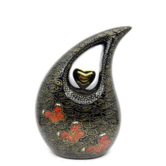 Gorgeous Black & Golden Adult teardrop Cremation Urn for Human Ashes - Personalized Urn - Memorial Urn - Funeral Urn - Urn for Ash