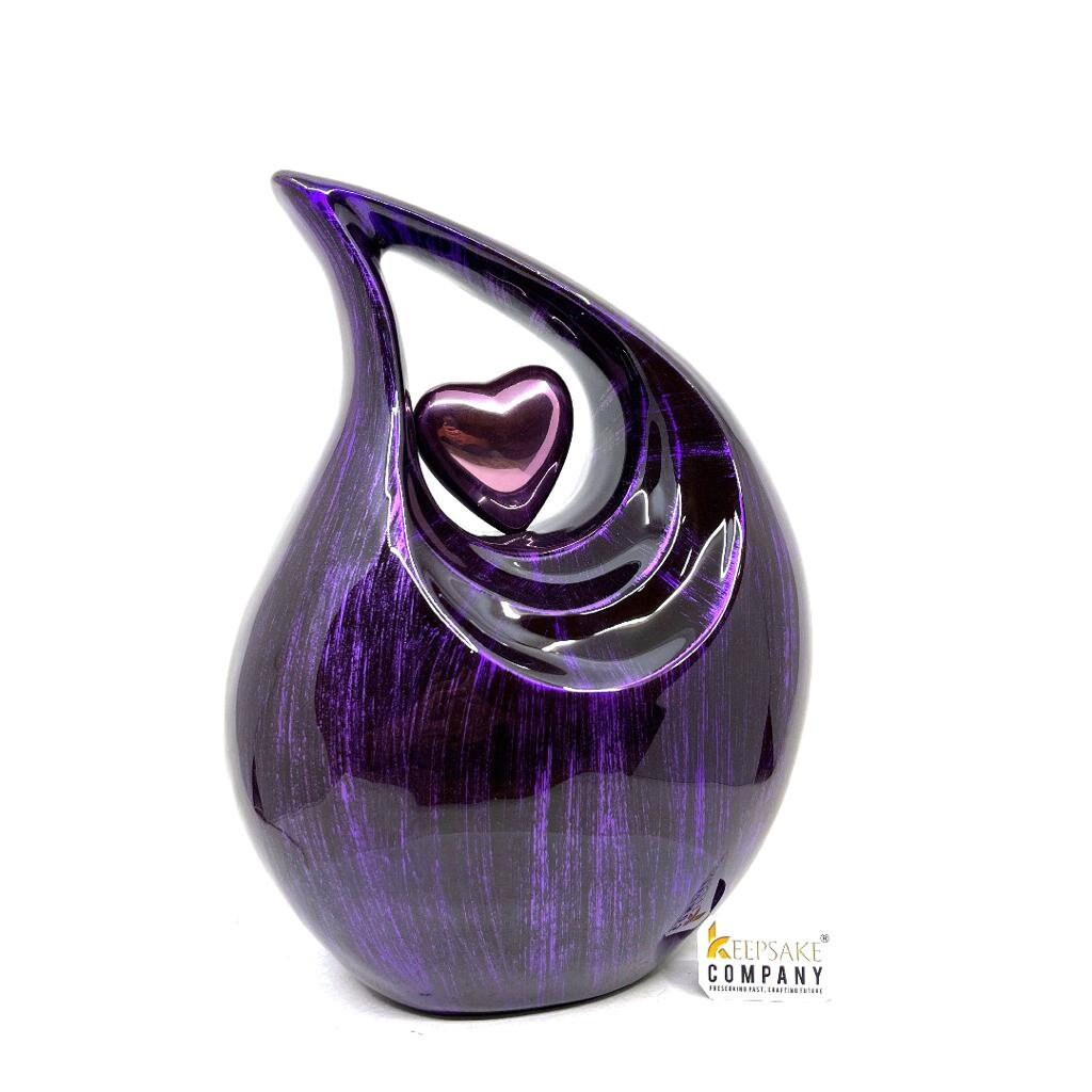 Purple Black Teardrop Urns for Ashes  - urns for human ashes adult female - Urn - Urns - Cremation Urns for Adult Ashes - Personalized Urn