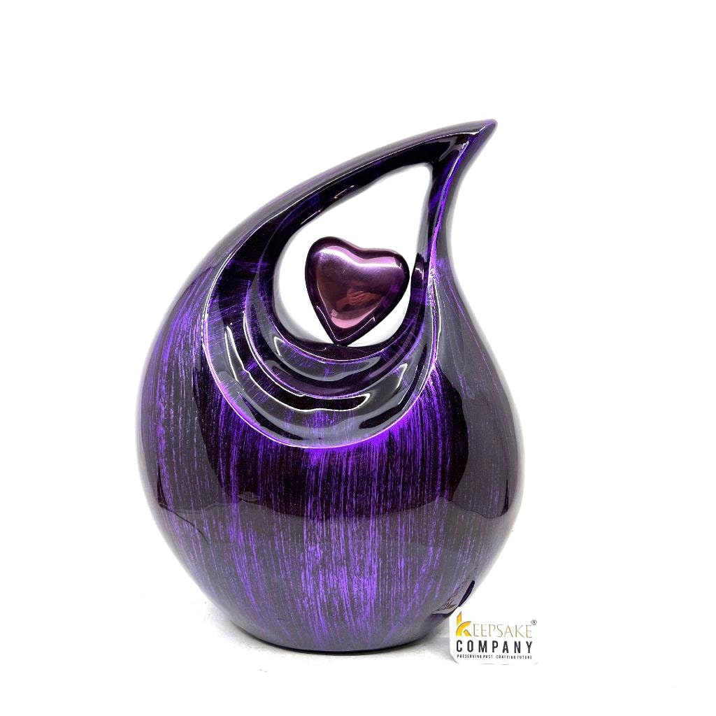 Purple Black Teardrop Urns for Ashes  - urns for human ashes adult female - Urn - Urns - Cremation Urns for Adult Ashes - Personalized Urn