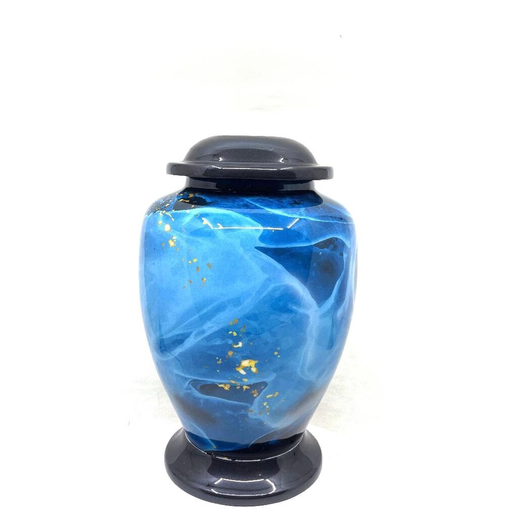 Blue Marble Adult cremation Urn for Ashes - Urns for Human Ashes  with Angel Wings and Heart - Urn - Urn - Funeral Urn from Keepsake Company