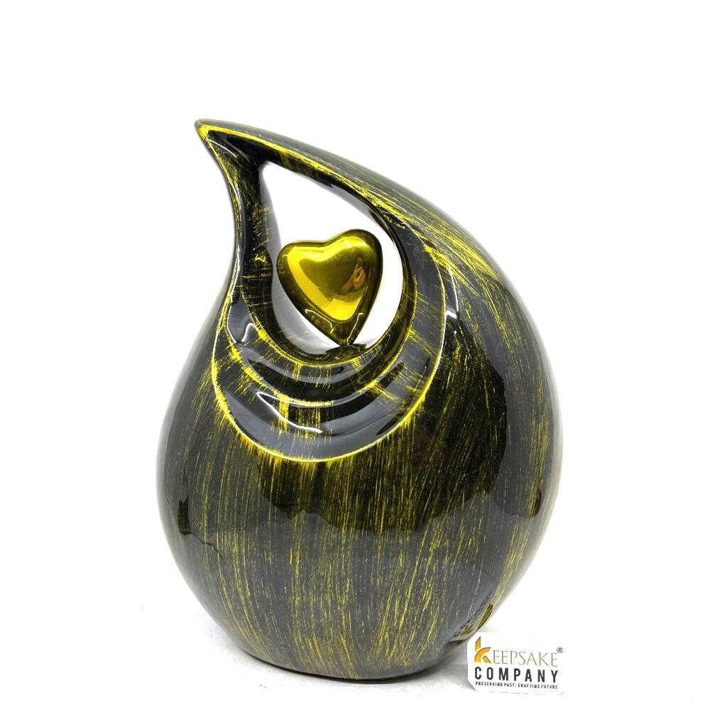 Gorgeous Black Teardrop Urn - Urns for Ashes Adult male - urns for human ashes female - Cremation Urns for Adult Ashes  - Urns - Urn