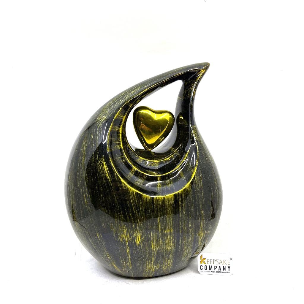 Gorgeous Black Teardrop Urn - Urns for Ashes Adult male - urns for human ashes female - Cremation Urns for Adult Ashes  - Urns - Urn