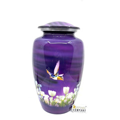 Purple Humming Bird Adult Urn - Cremation Urns for Adult Ashes - Urns for Ashes Adult Male - Urn - Urns for Human Ashes - Decorative Urn