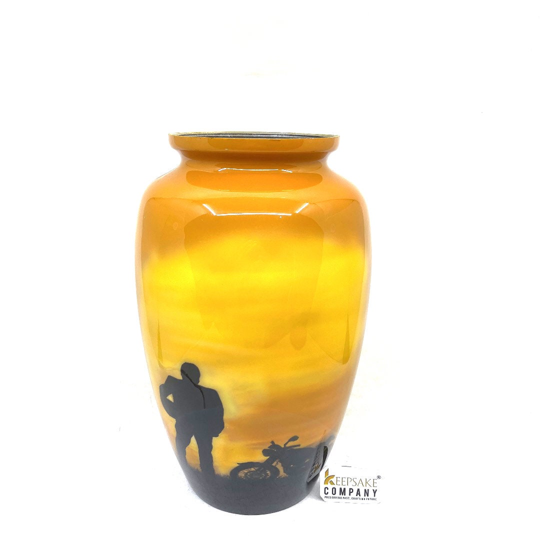 Personalized Bike Rider Adult Urn - Cremation Urns for Adult Ashes - Urns for Ashes Adult Male - Urn - Urns for Human Ashes - Decorative Urn