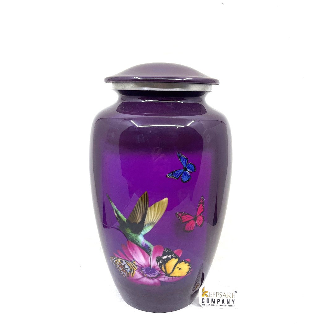 Butterfly and Humming Bird Urns for Adult Ashes - Urns for Ashes - Urn - Urns for Human Ashes - Decorative Urn - Memorial Urns - Ern - Urne