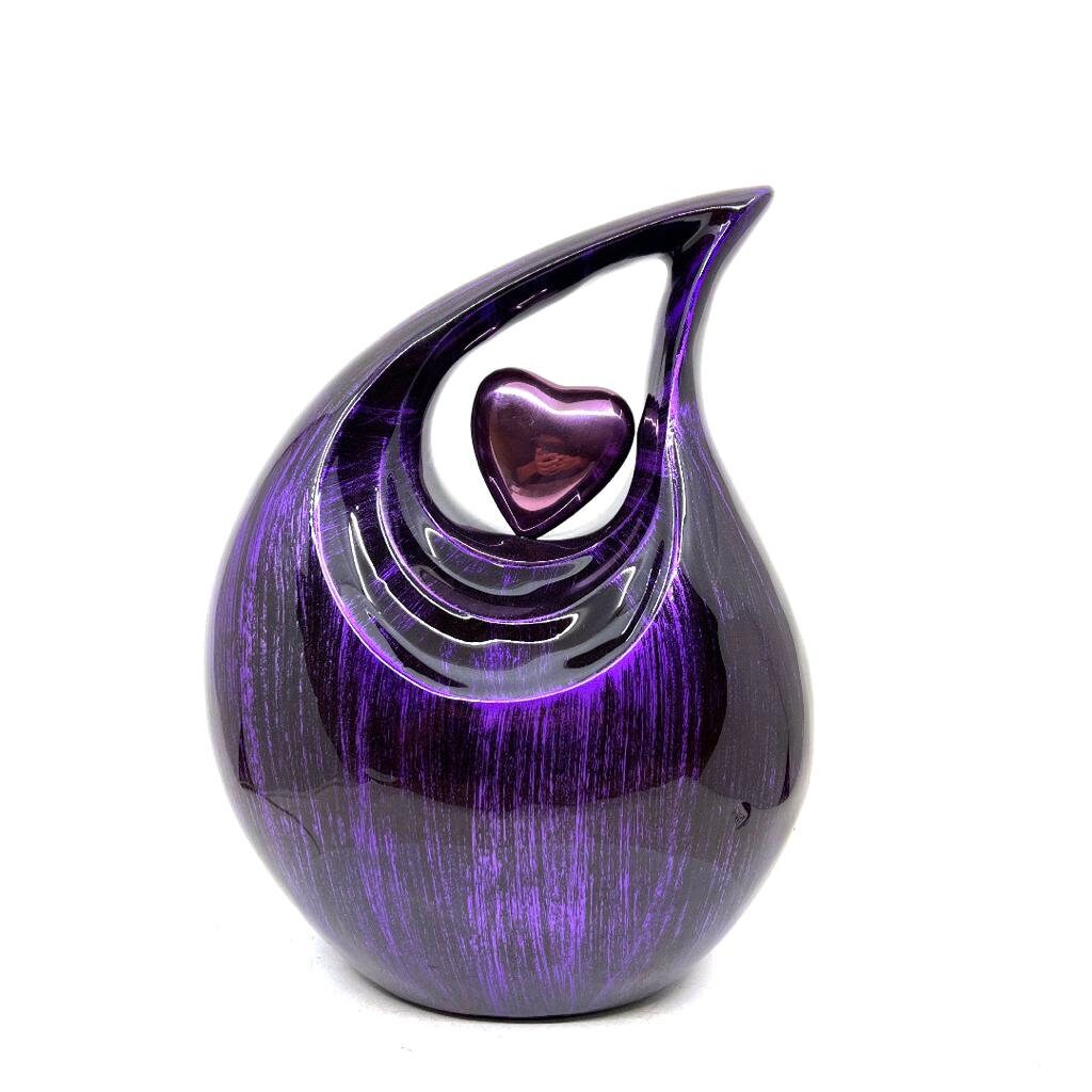 Purple Black Teardrop Urns for Ashes  - urns for human ashes adult female - Urn - Urns - Cremation Urns for Adult Ashes - Personalized Urn